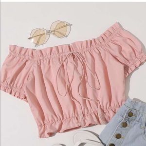 Cute pink crop top from Romwe